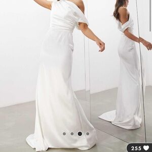 ASOS White One-Shoulder Gown